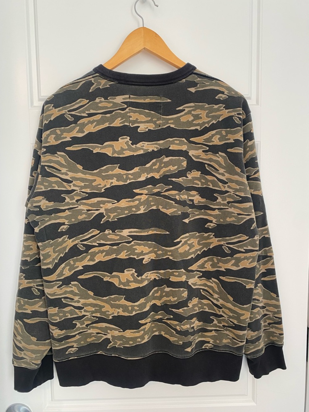 G-Star RAW Camo Crewneck Sweatshirt Men’s Large Streetwear Black Olive Pullover - Picture 6 of 8